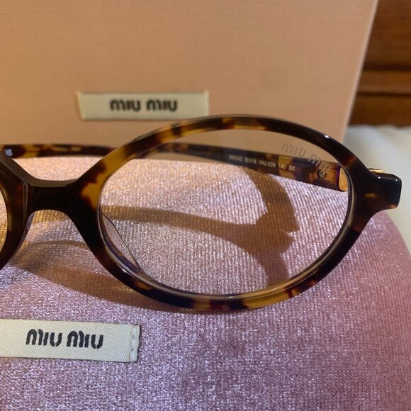 Miu Miu Tortoiseshell Oval Eyeglasses | New main image 5